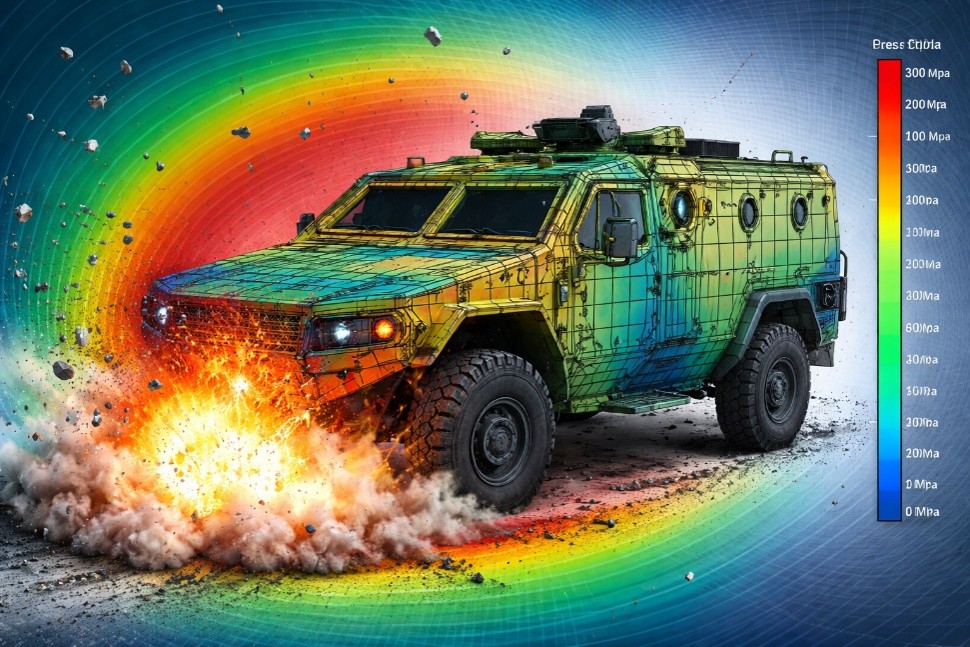 Eksplosion jeep ingeniørtegning