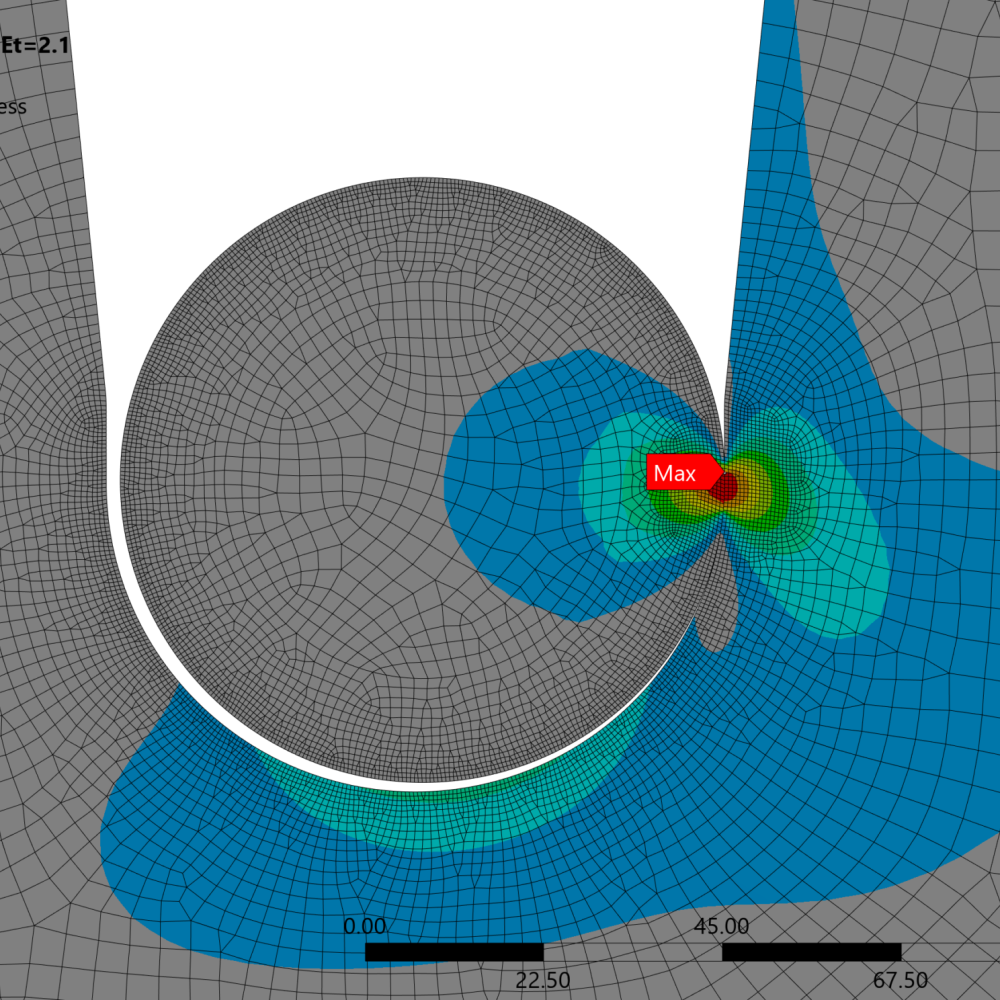 Eksempel på strukturel analyse udarbejdet for kunde af Flindt Kristensen Engineering.